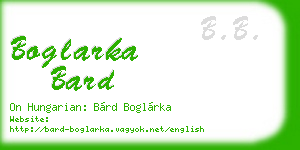 boglarka bard business card